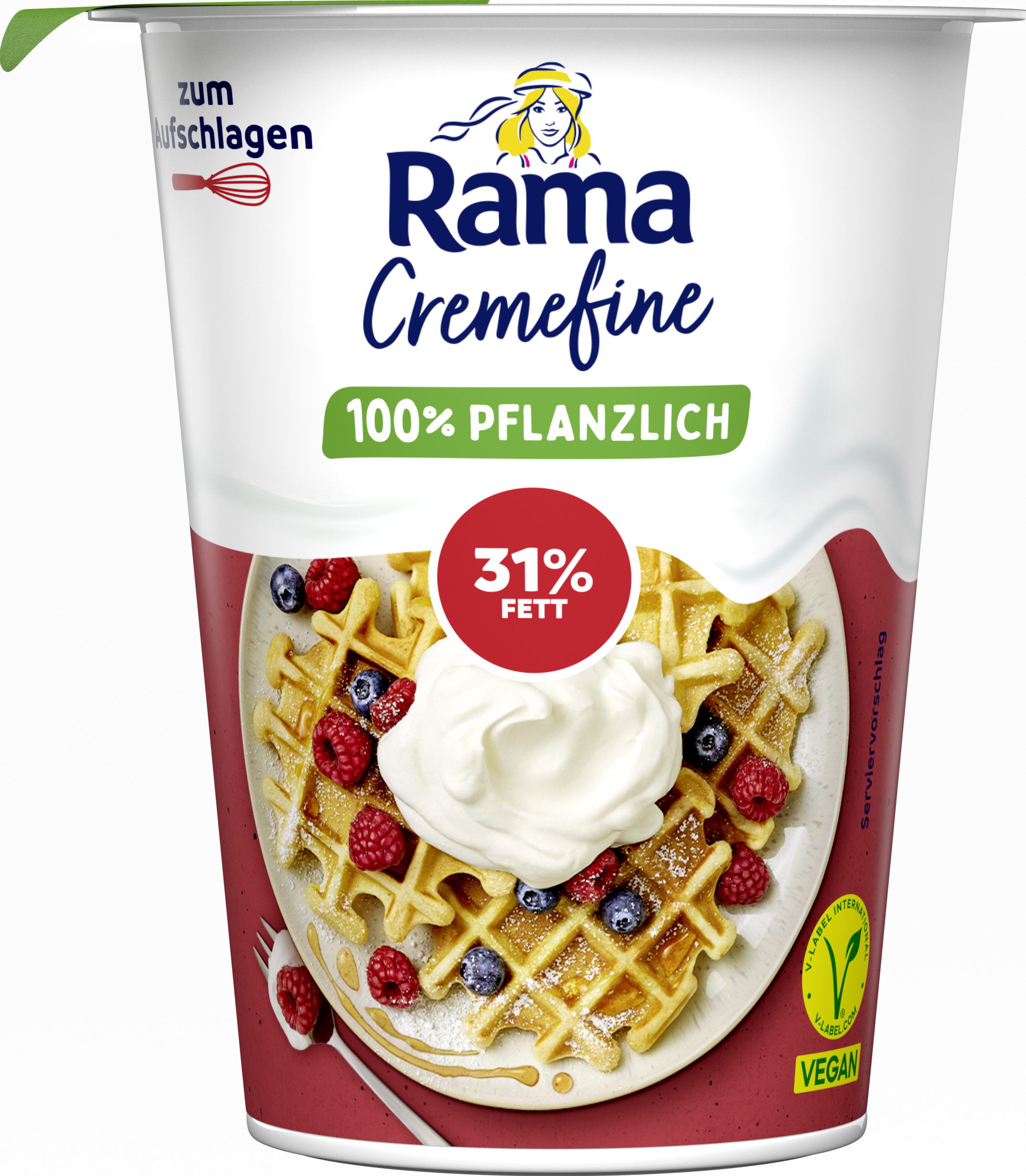 Rama Schlag 100% Pflanz 12x200ml BE 100% Geschmack, 100% pflanzlich, vegan, 31% Fett